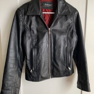 Black leather jacket